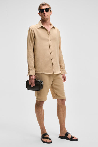 RAIMO Herren Baumwoll Comfort Fit Hemd