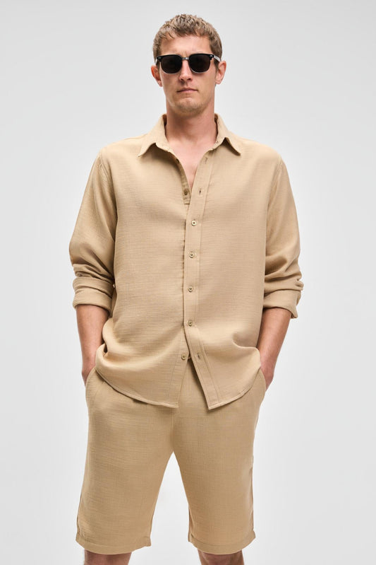 RAIMO Herren Baumwoll Comfort Fit Hemd