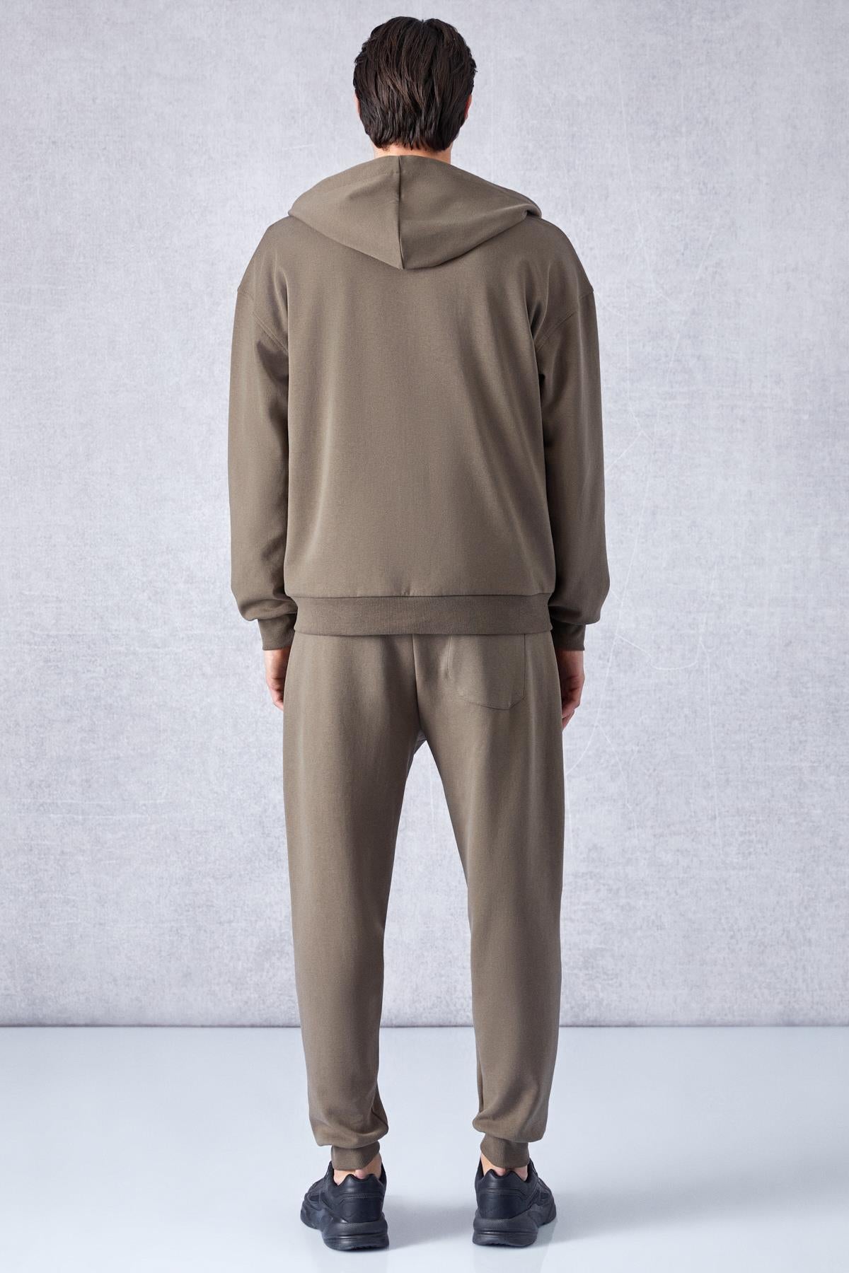 GRIMELANGE RALF Herren Oversize Kapuzensweatshirt Dunkelbraun