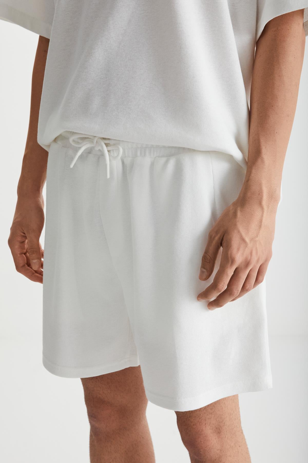 RAMADANP012 Herren Waffel-Baumwollshorts