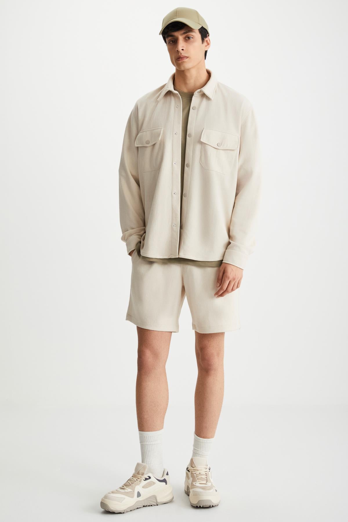 GRIMELANGE RAMADANP014 Herren Shorts & Bermuda Beige