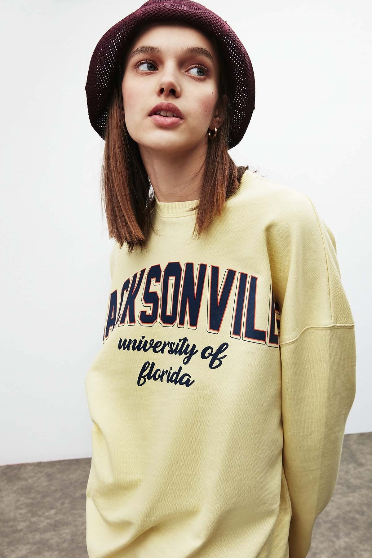 Ramona Damen Oversize Fleece-Sweatshirt
