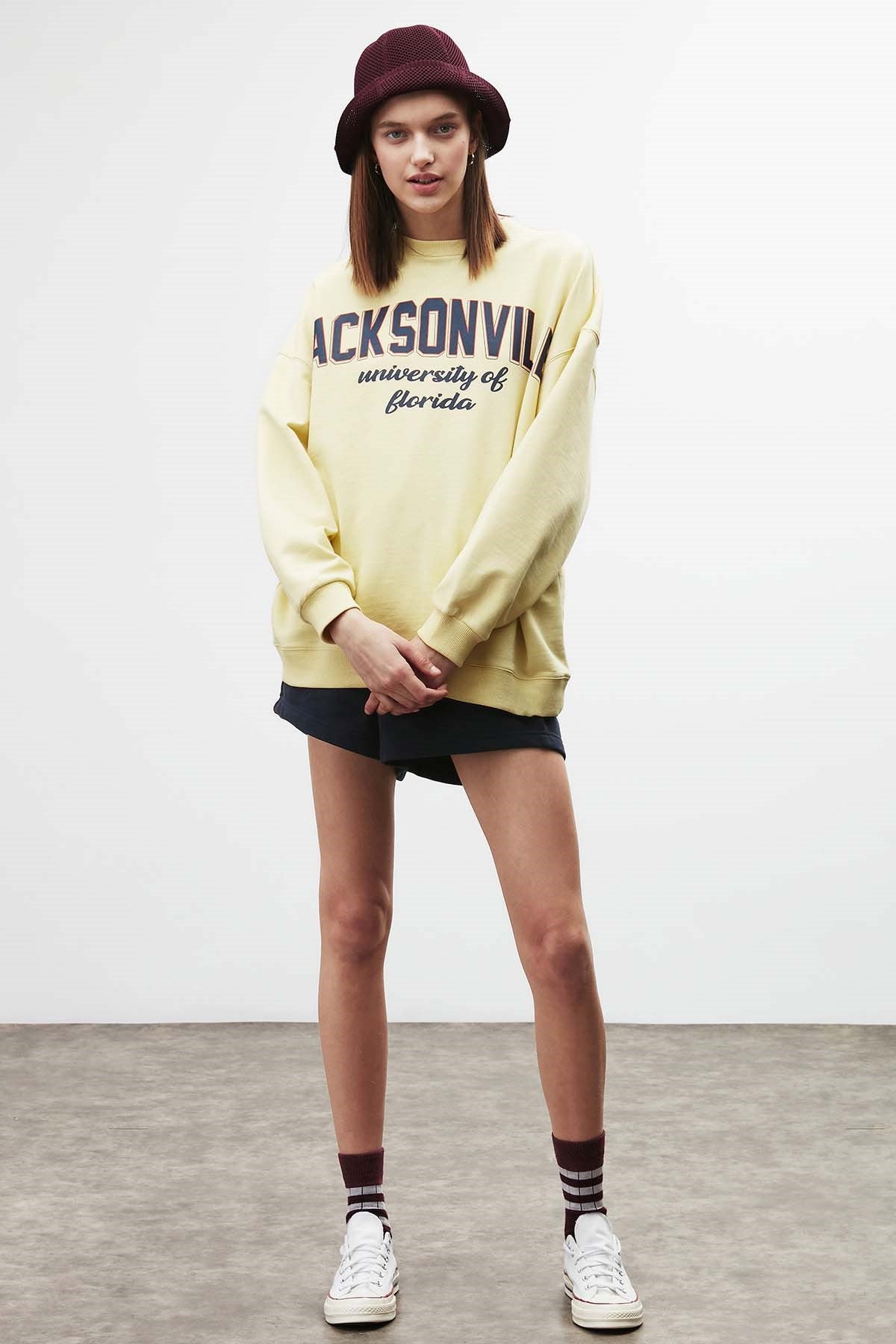 Ramona Damen Oversize Fleece-Sweatshirt