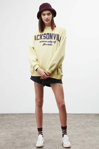 Ramona Damen Oversize Fleece-Sweatshirt