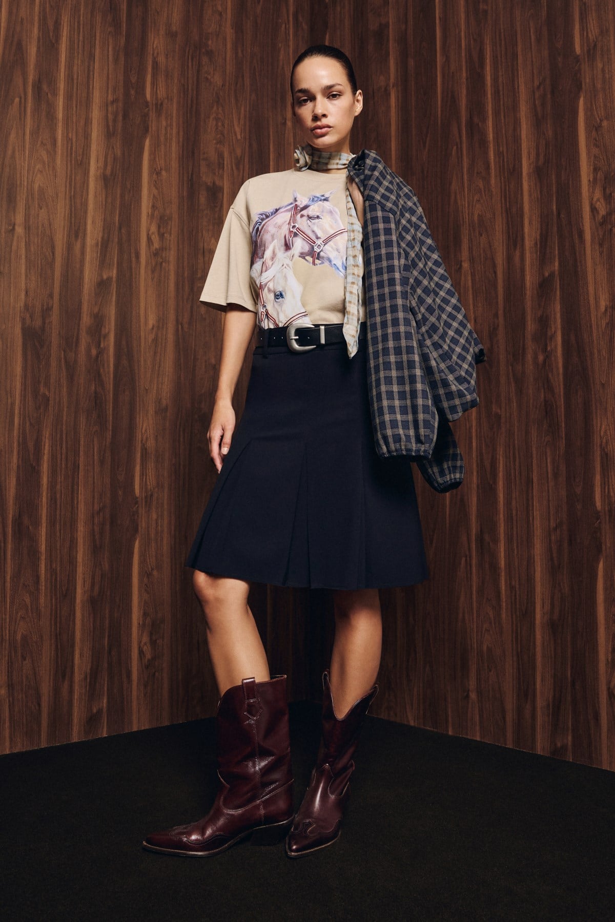 GRIMELANGE RANCHERA Damen Print-Shirt Relaxed Beige