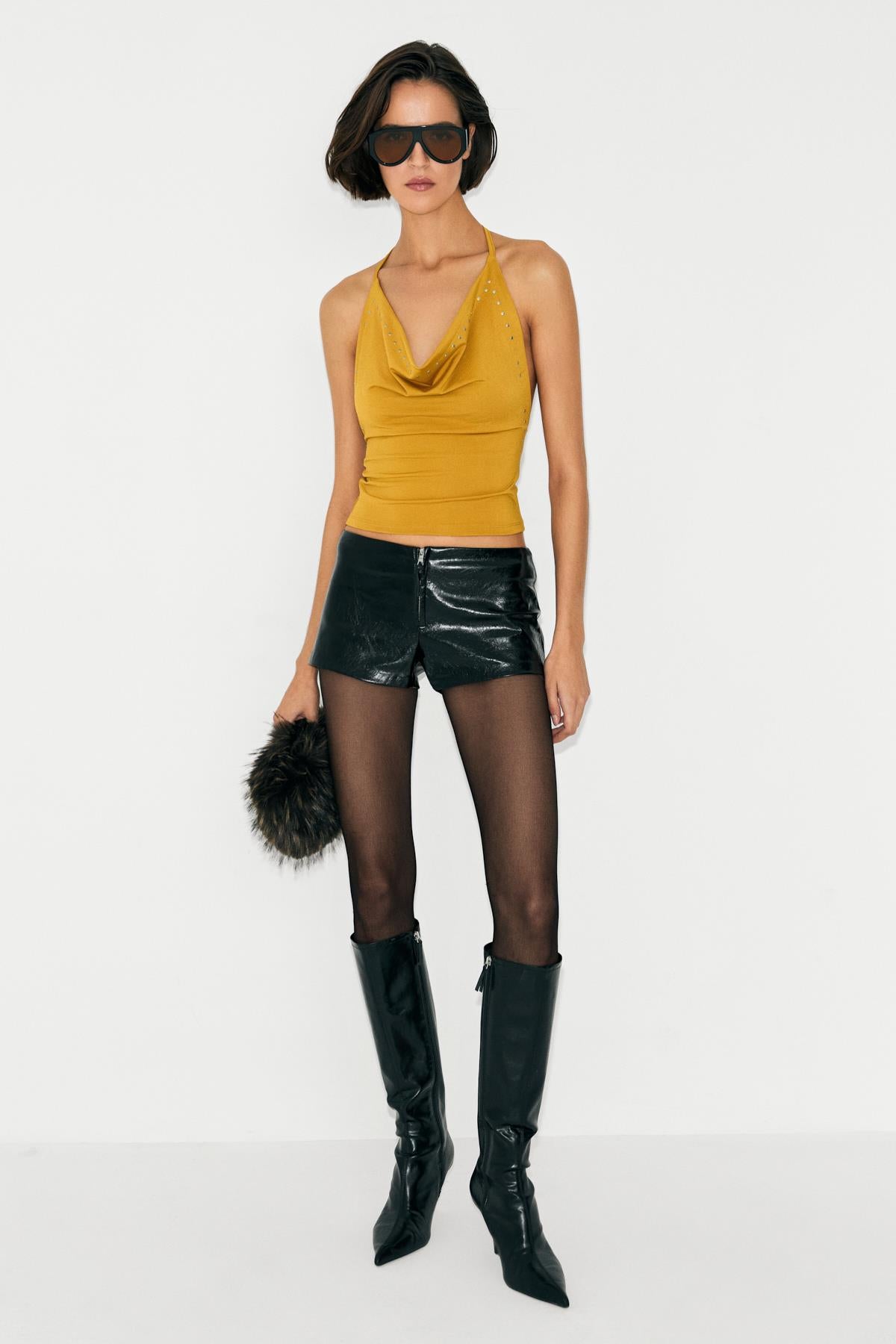 RAPTURE Damen Bluse mit Schleifenkragen