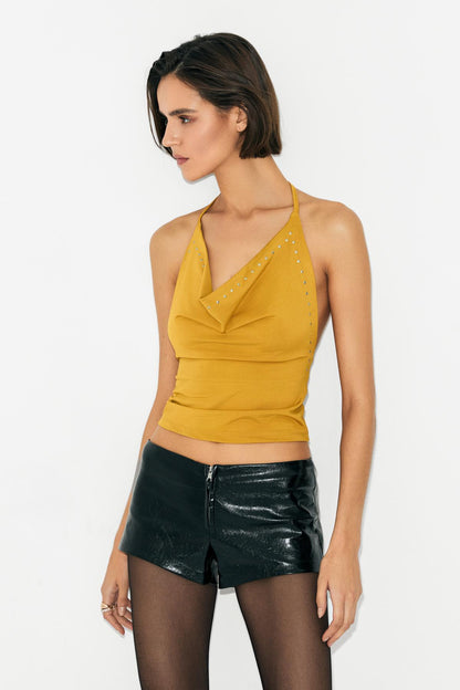 RAPTURE Damen Bluse mit Schleifenkragen