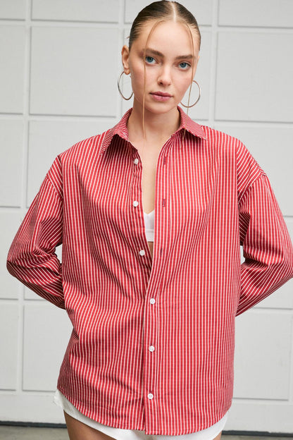 Damen Streifenhemd Regular Fit