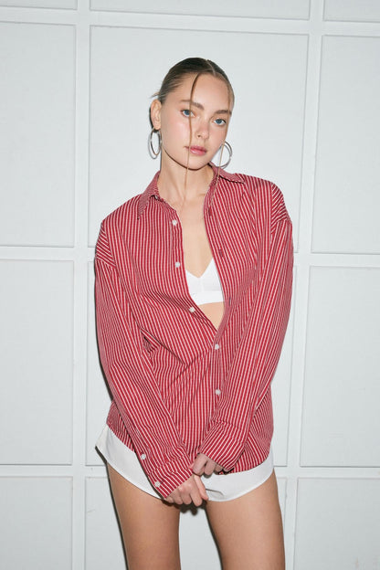 Damen Streifenhemd Regular Fit