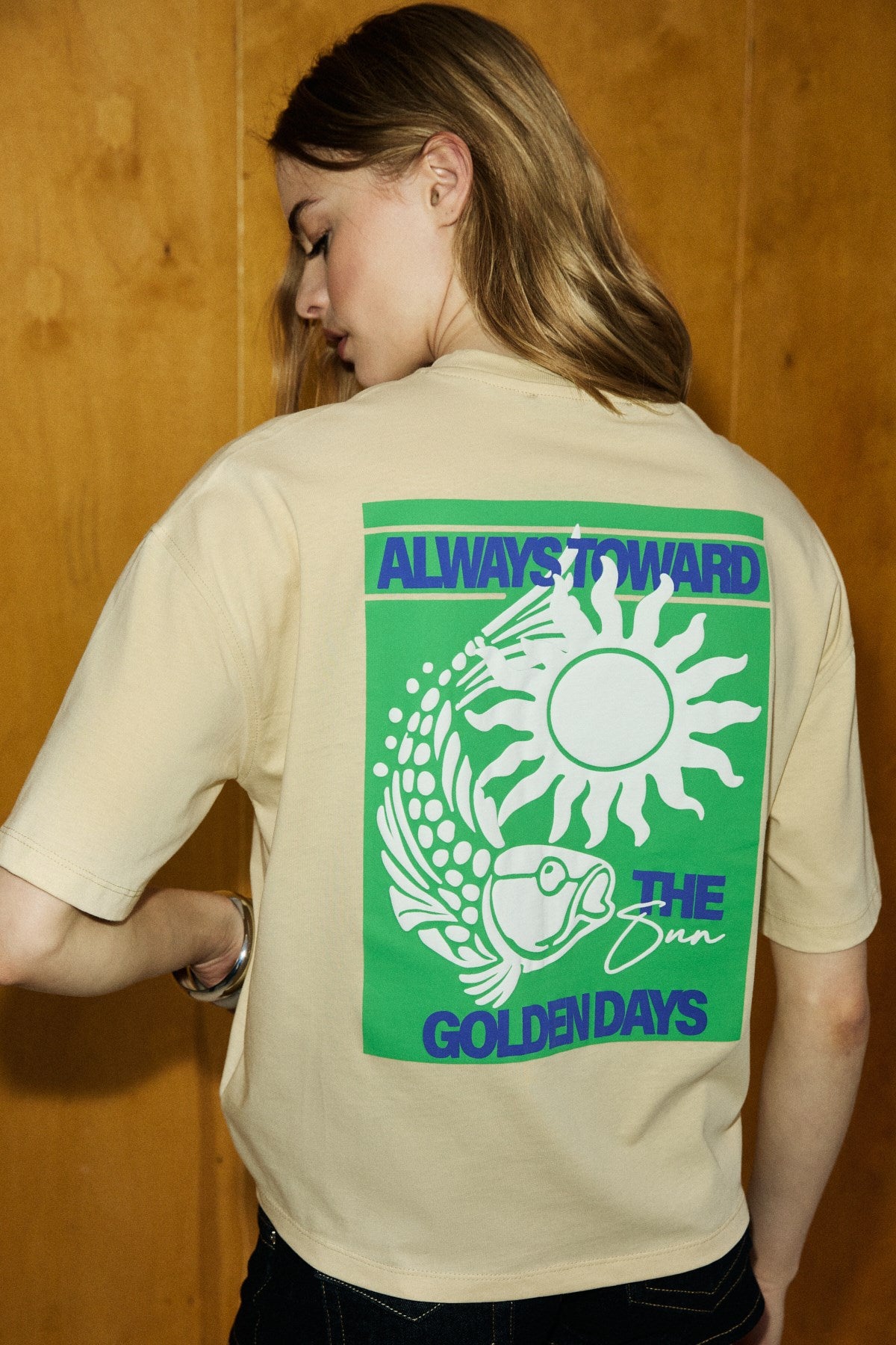 GRIMELANGE RAVELLO Damen Bio-Baumwoll-Shirt Steinfarbe