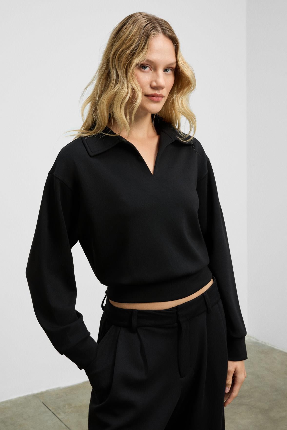 GRIMELANGE REGNO Damen Oversized Sweatshirt Schwarz