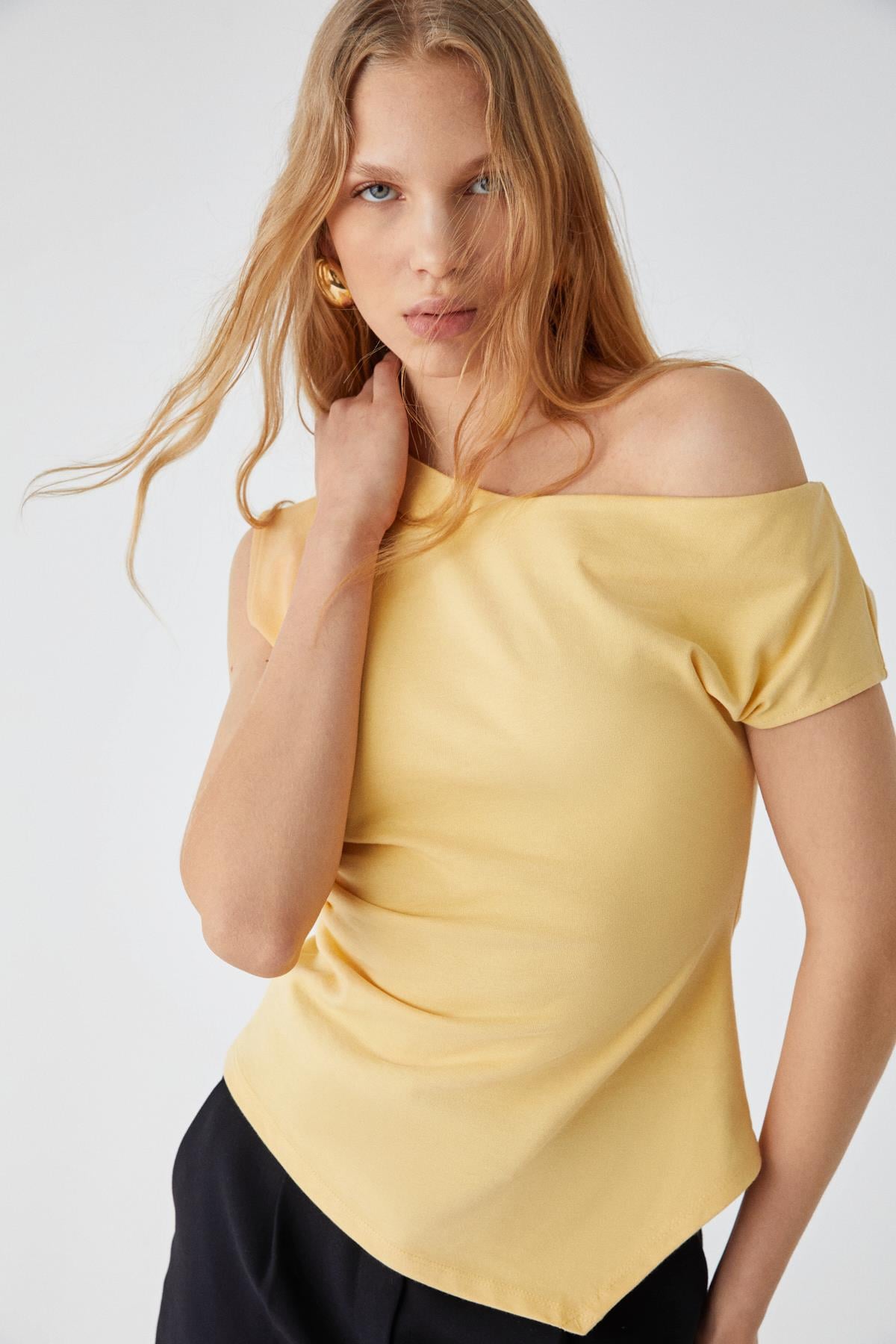 REHINGA Damen Asymmetrische Bluse