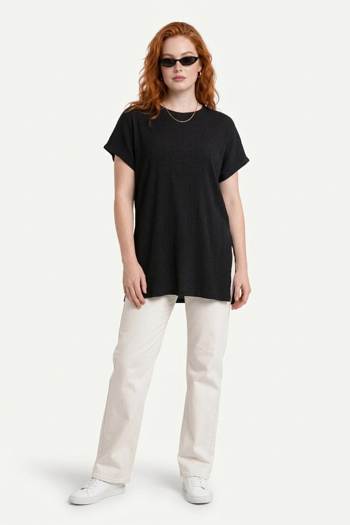 Relax Fit T-Shirt mit Seitenschlitz