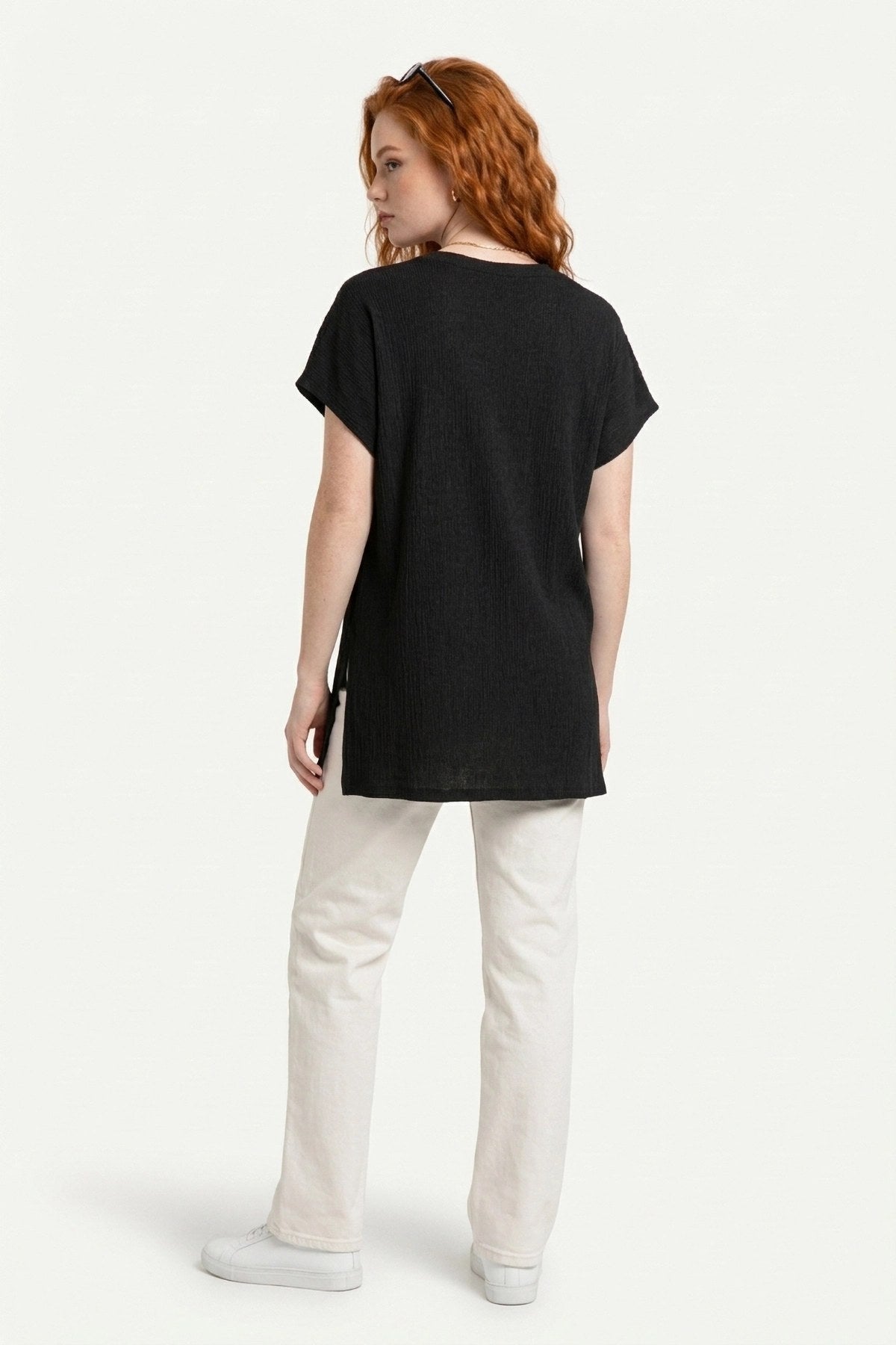 Relax Fit T-Shirt mit Seitenschlitz
