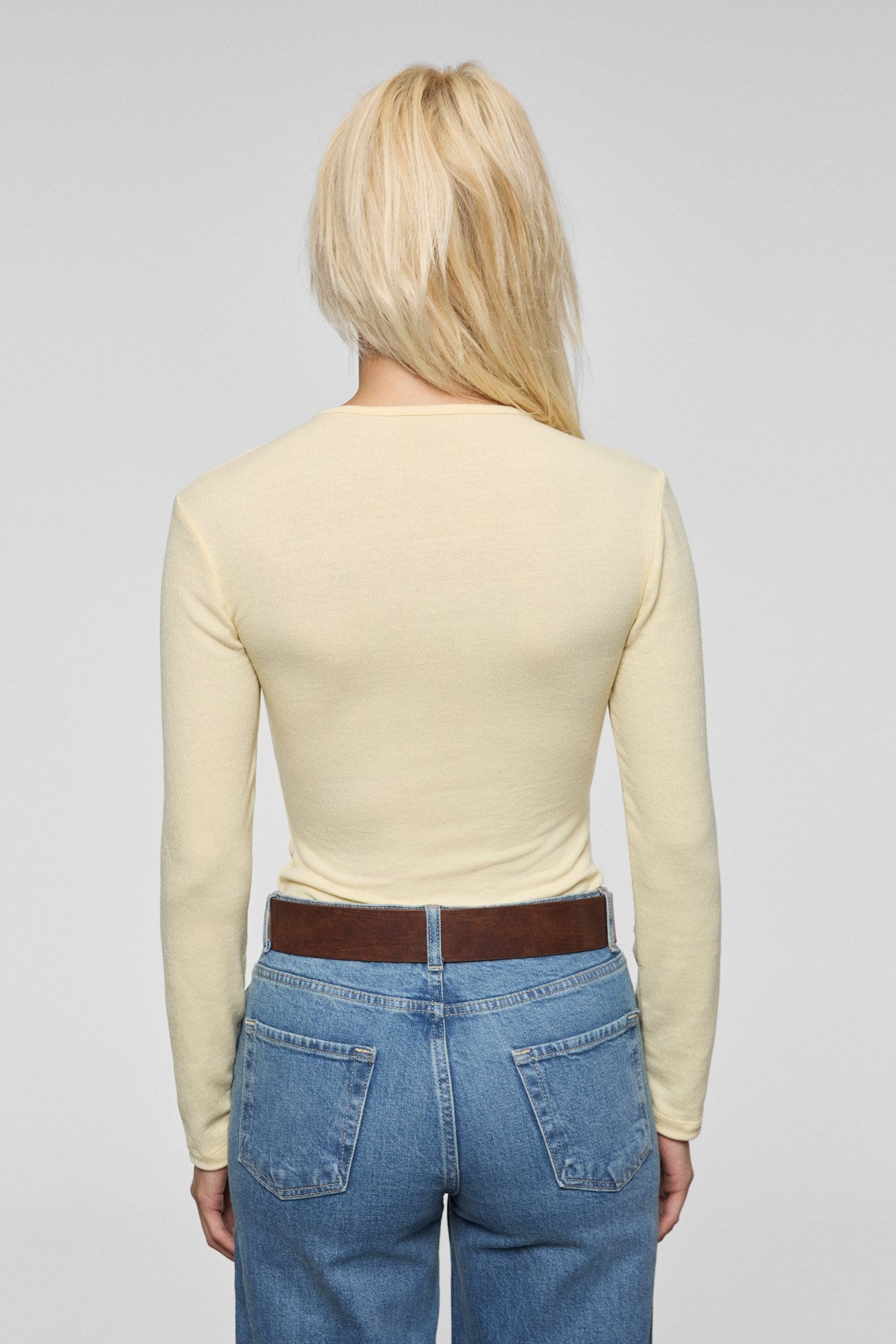 ETHIQUET RENAVE Damen Langarm-Bluse Gelb