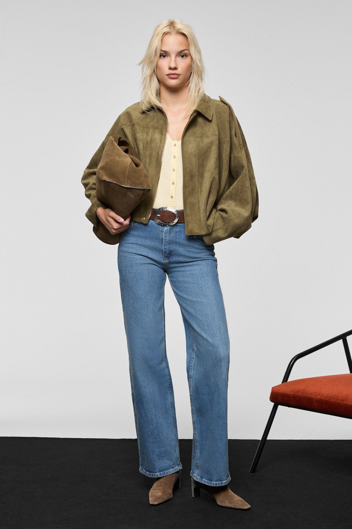 ETHIQUET RENAVE Damen Langarm-Bluse Gelb