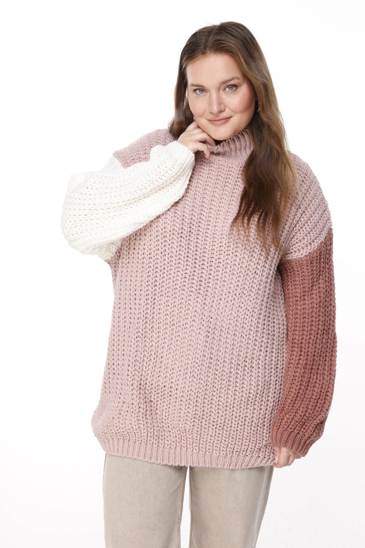 Langärmeliger Strickpullover