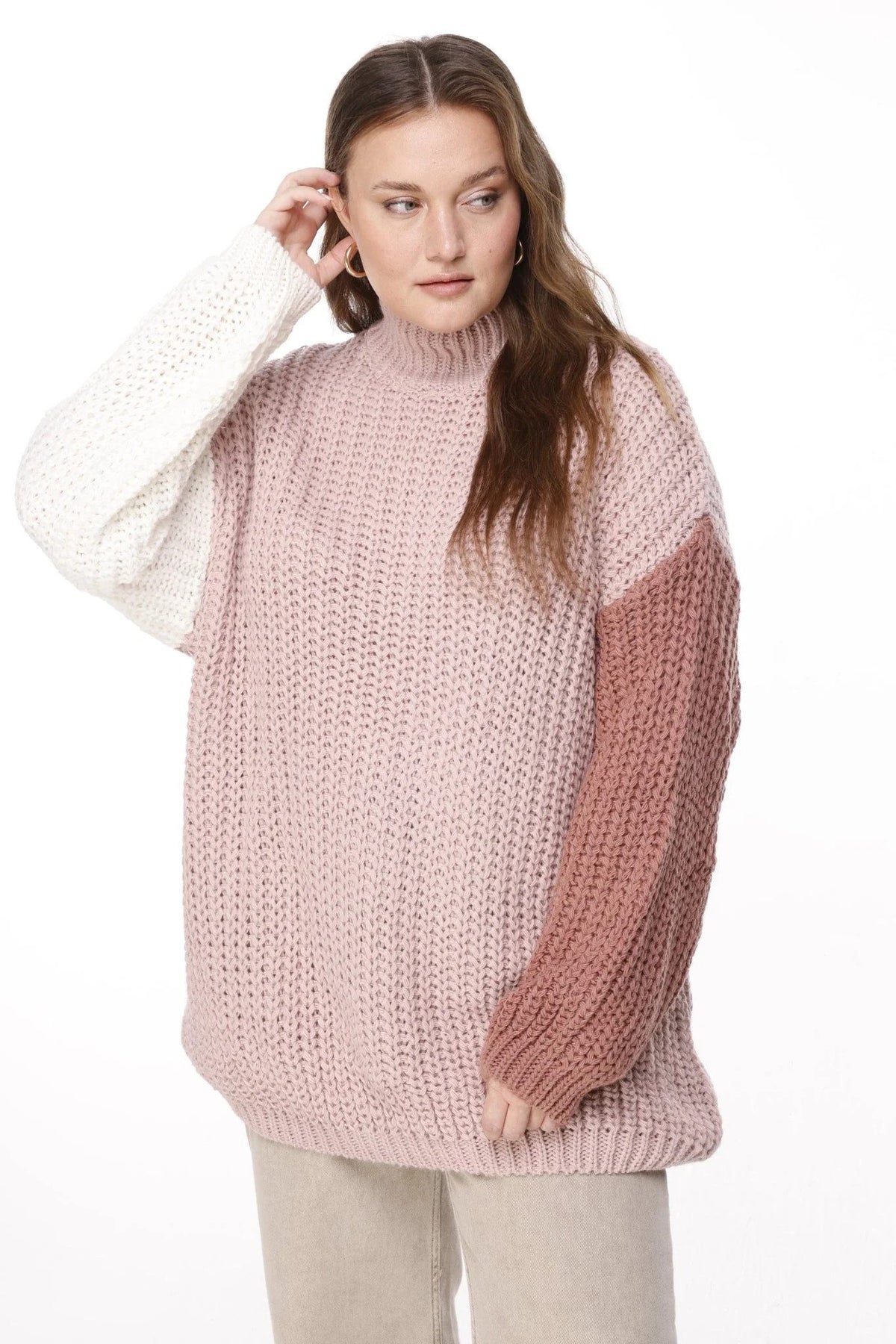 Langärmeliger Strickpullover