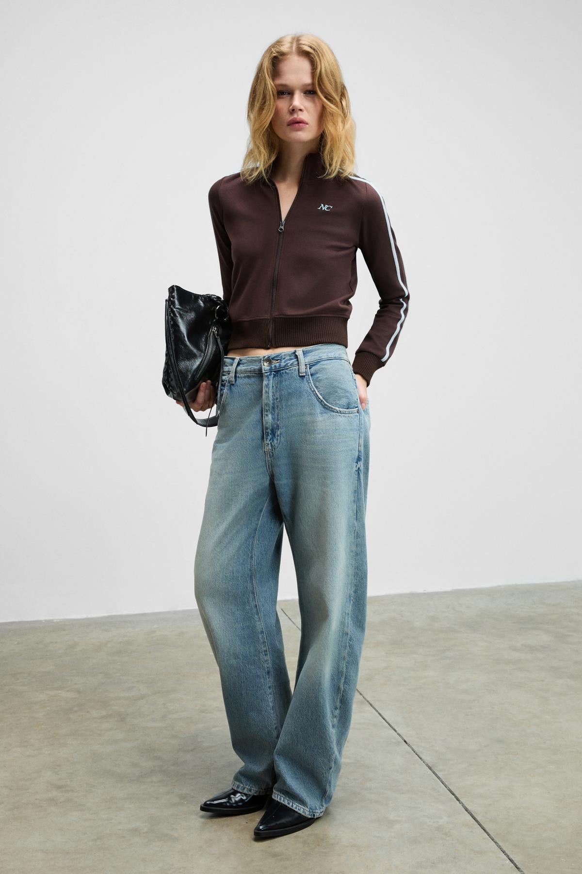 GRIMELANGE REPETA Damen Slim-Fit Sweatshirt Braun