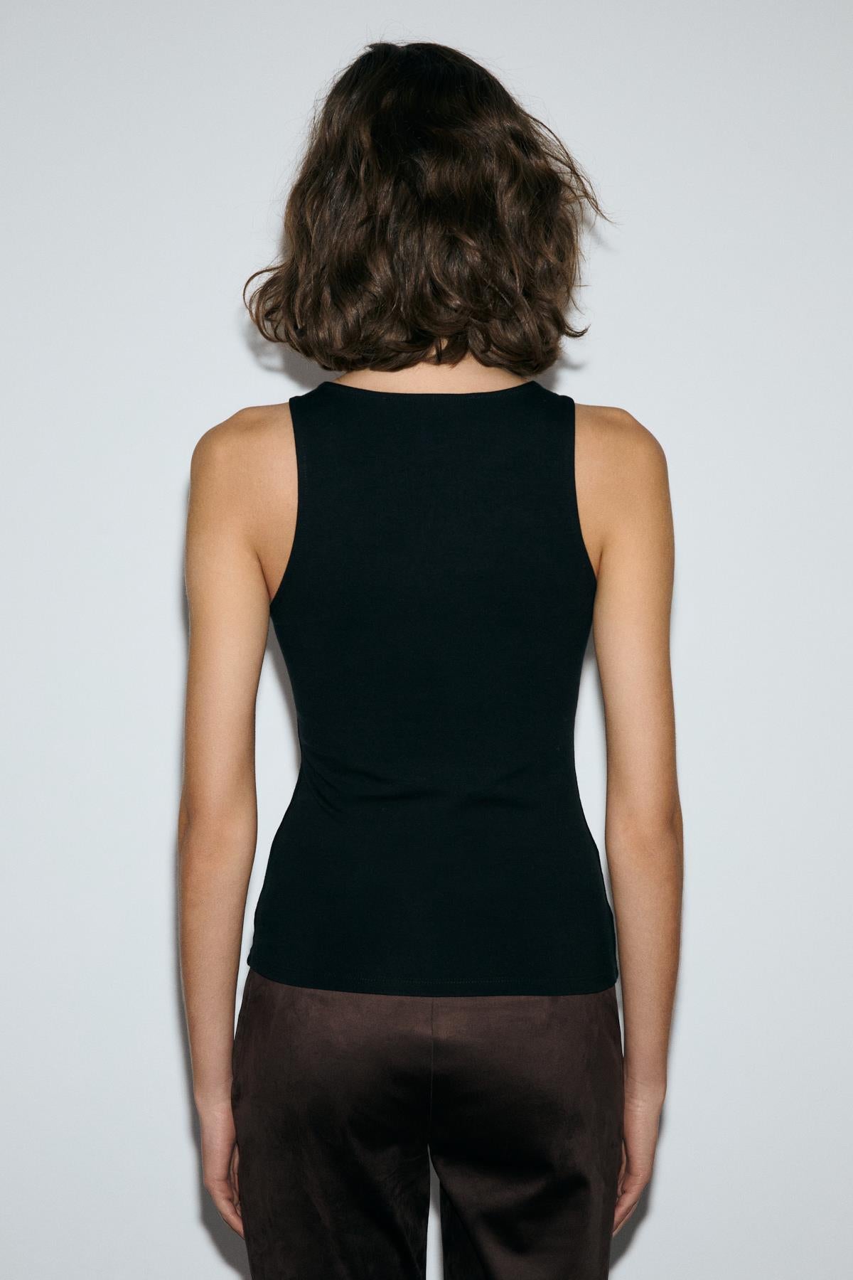 REYNIRA Damen Neckholder Bluse Schnalle