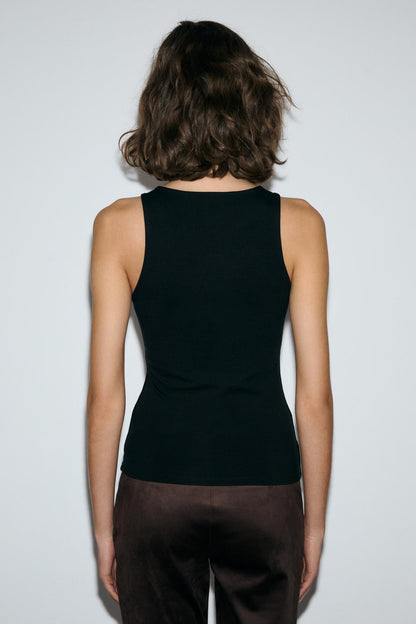 REYNIRA Damen Neckholder Bluse Schnalle