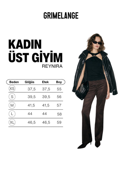 REYNIRA Damen Neckholder Bluse Schnalle