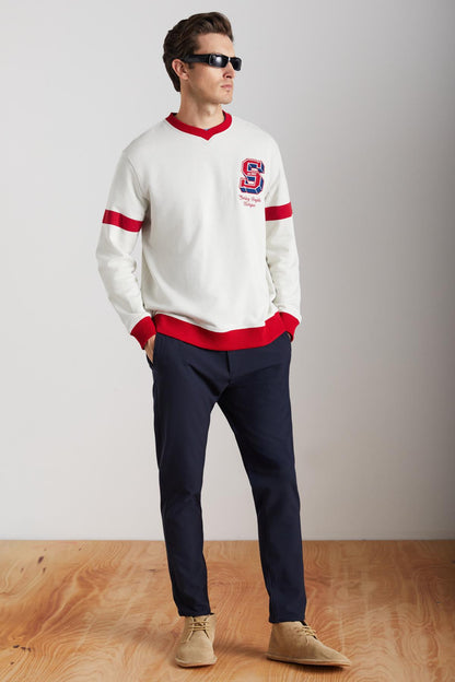 REYNON Herren V-Neck Sweatshirt