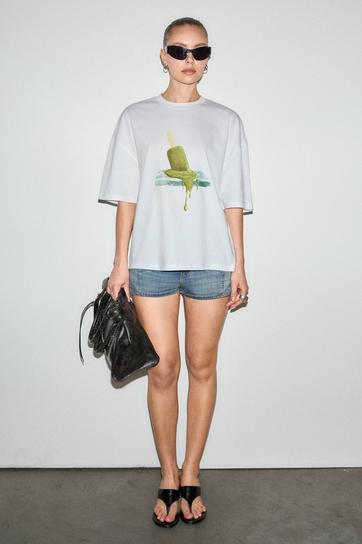 GRIMELANGE RIKI Damen T-Shirt aus Bio-Baumwolle Weiß