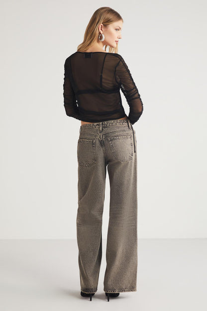 RITA Damen Mesh-Bluse Langarm