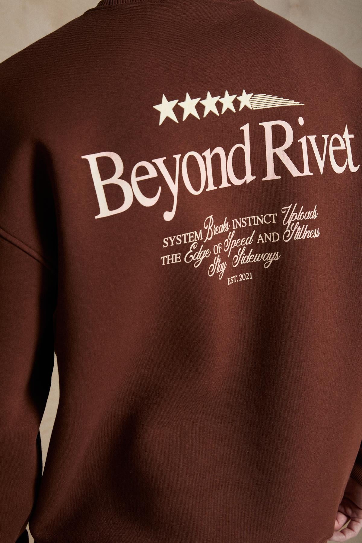 GRIMELANGE RIVET Herren Bio-Baumwoll Sweatshirt Braun