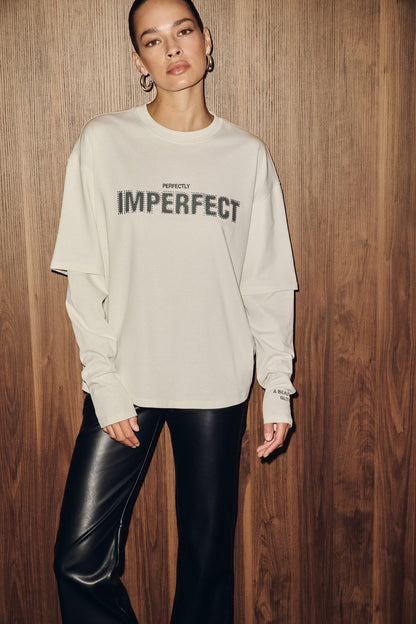 RIVOSSA Damen Langarm-Shirt Steinprint
