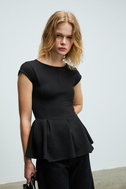 ROLLIE Damen Schößchen Bluse