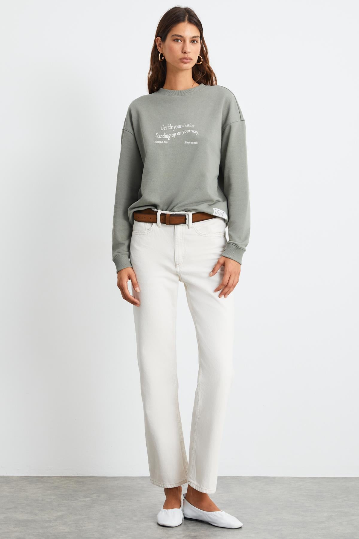 ETHIQUET RONJA Damen Sweatshirt Hellgrün
