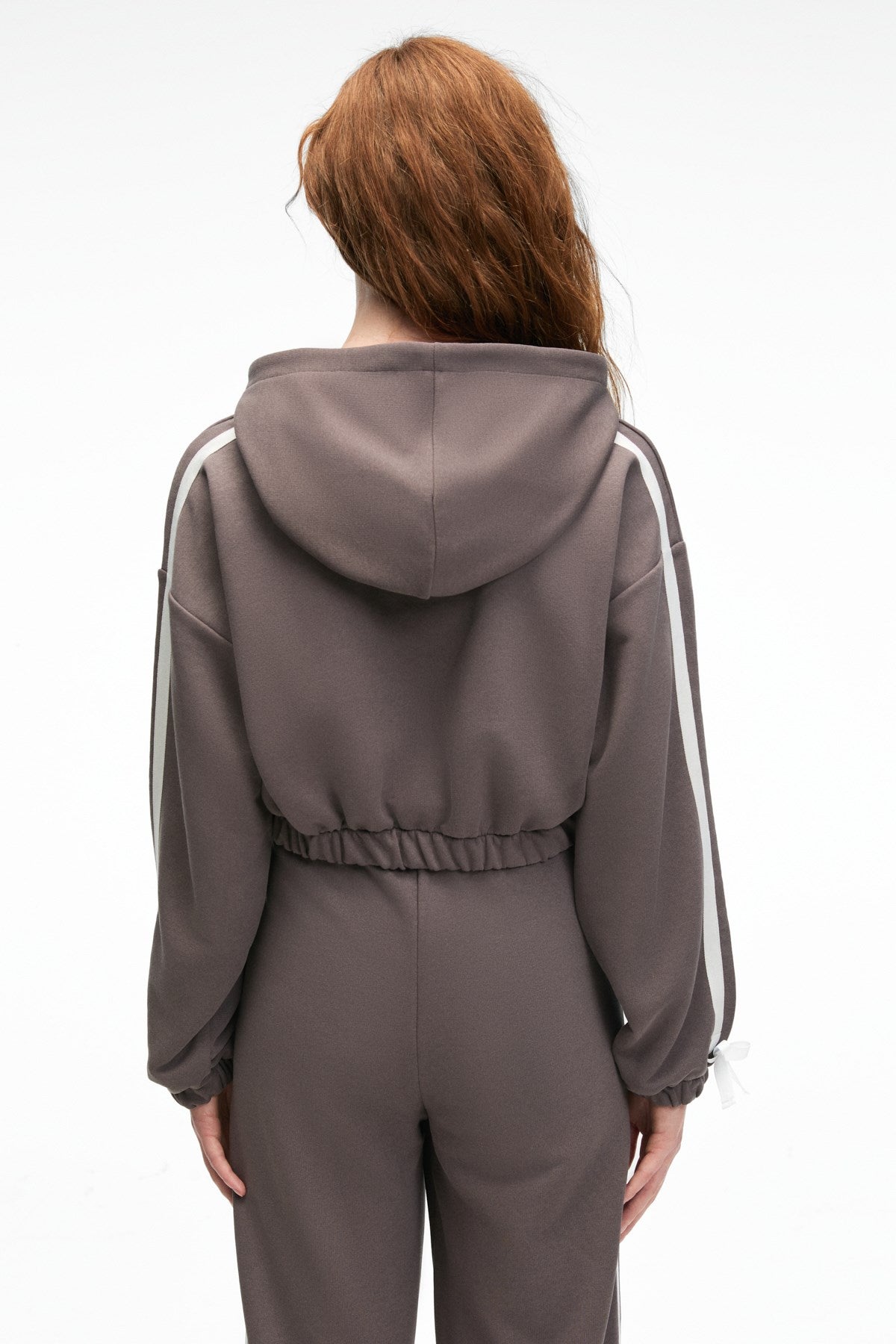 ROSELLE Damen Kapuzen Crop-Sweatshirt