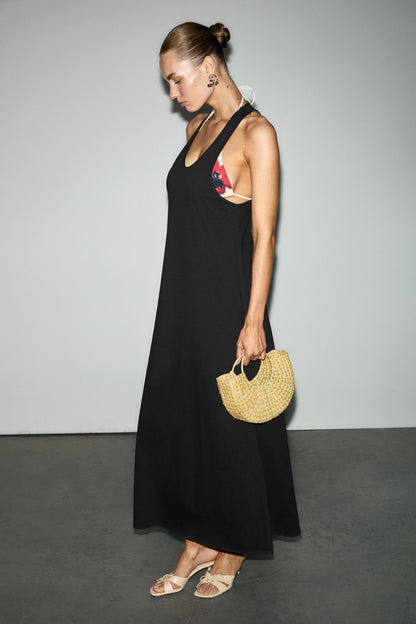 ROVA Damen Neckholder Maxikleid