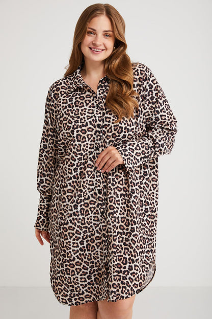Safari Damenkleid Große Größen