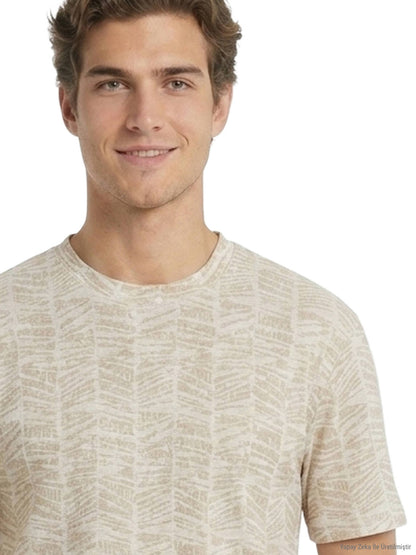 Safran Druck Baumwoll T-Shirt