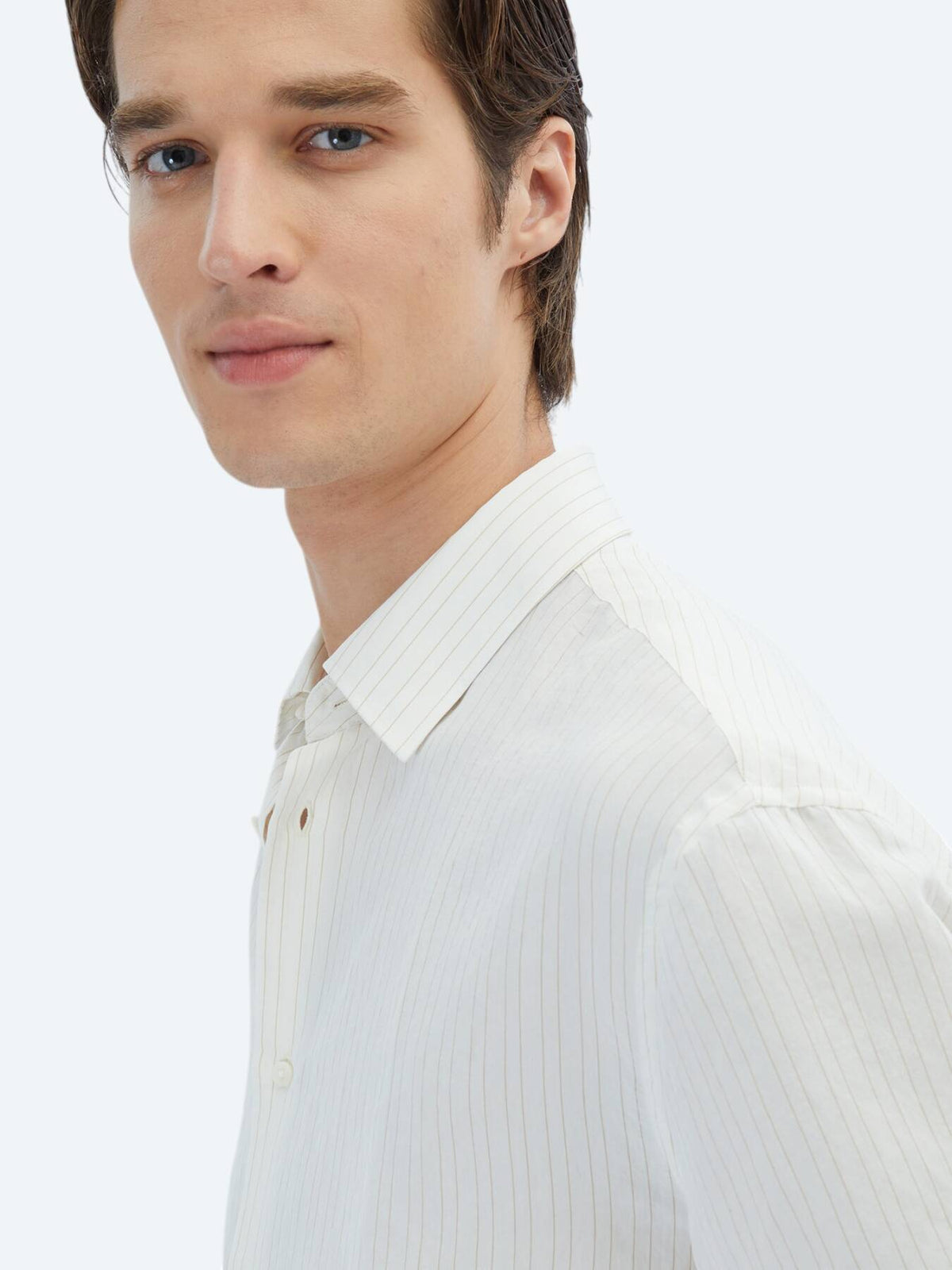 Gestreiftes Oversized Web-Casual-Hemd