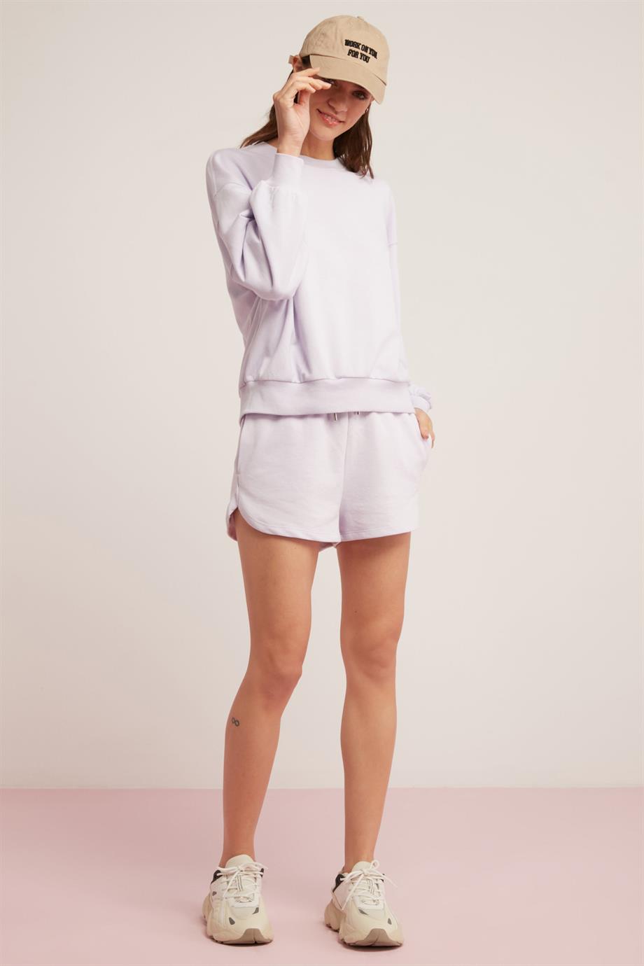 ETHIQUET SAHRA Strick Comfort Sweatshirt Flieder