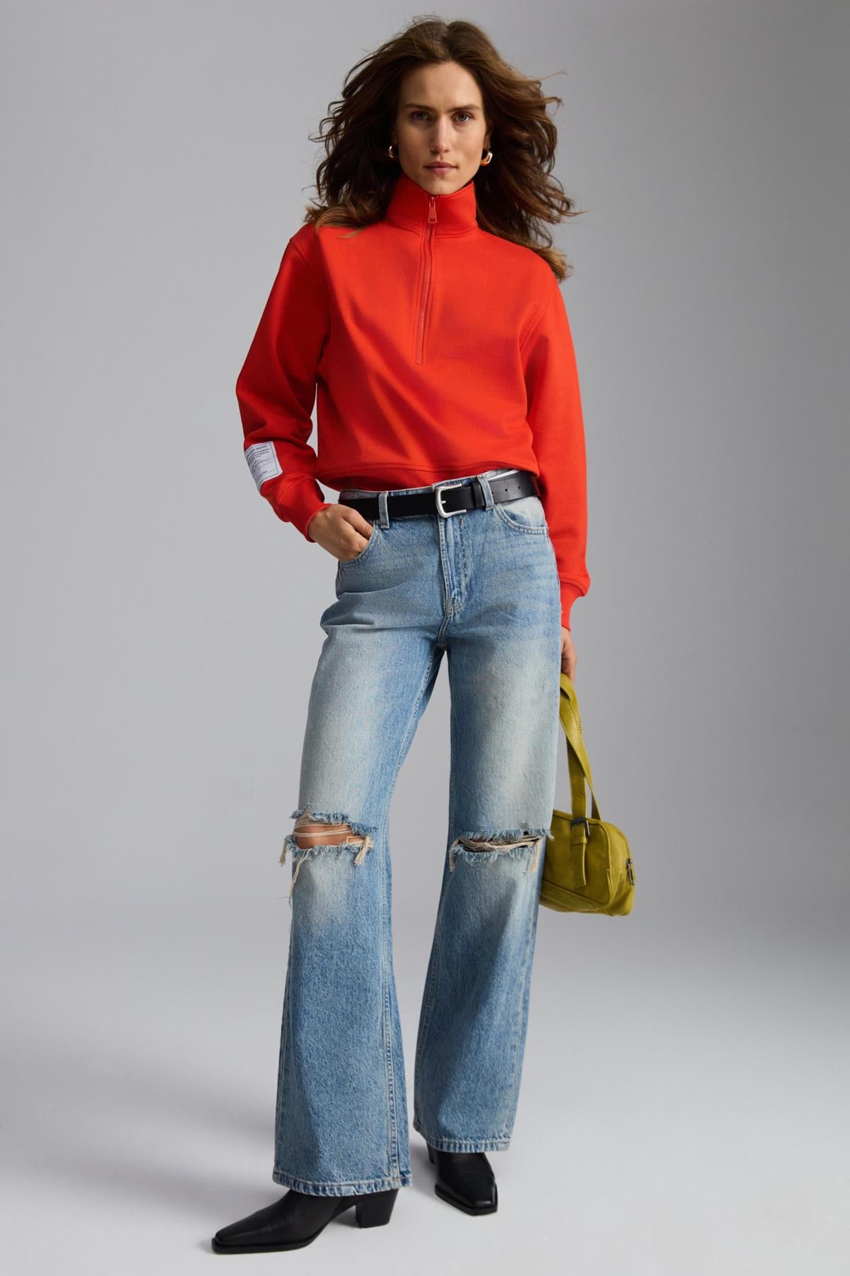 ETHIQUET SAILENIS Damen Bio-Sweatshirt Rot