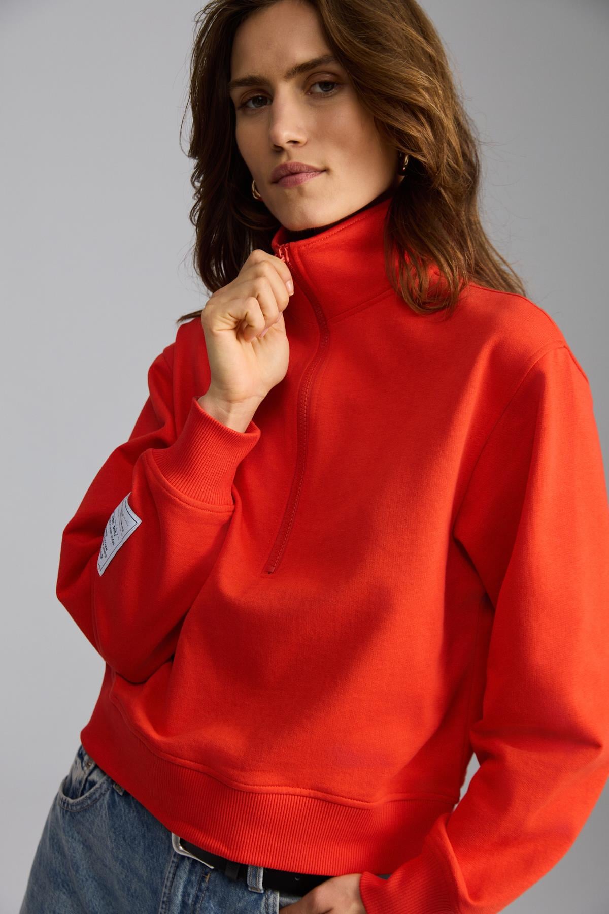 ETHIQUET SAILENIS Damen Bio-Sweatshirt Rot