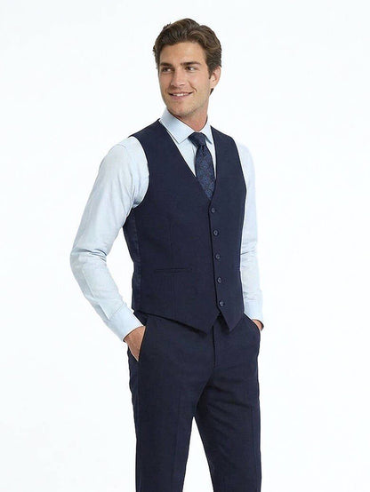 Saks Slim Fit Weste mit Schmetterlingskragen