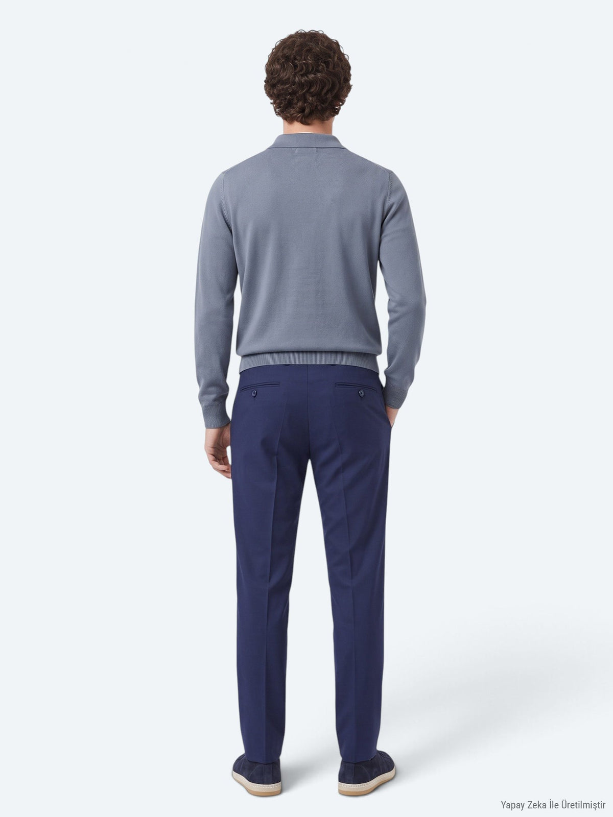 KİP Saks Weberei Klassische Wollhose Saks Mavisi