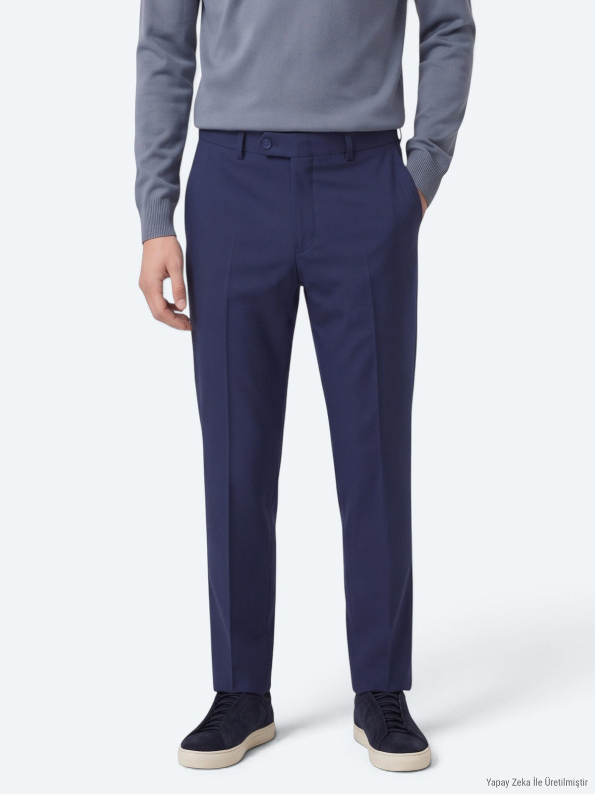 KİP Saks Weberei Klassische Wollhose Saks Mavisi