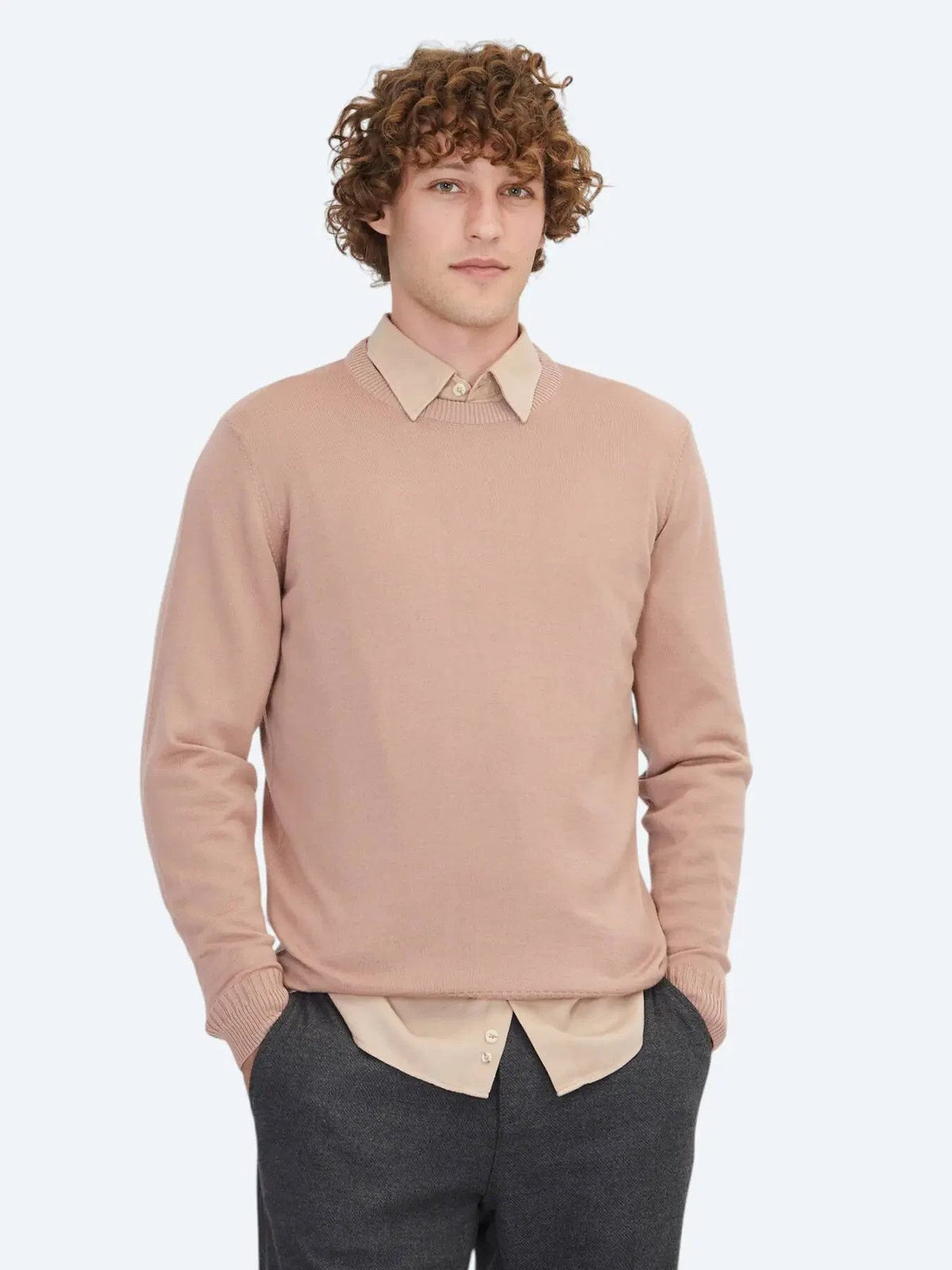 Lachs Strickpullover