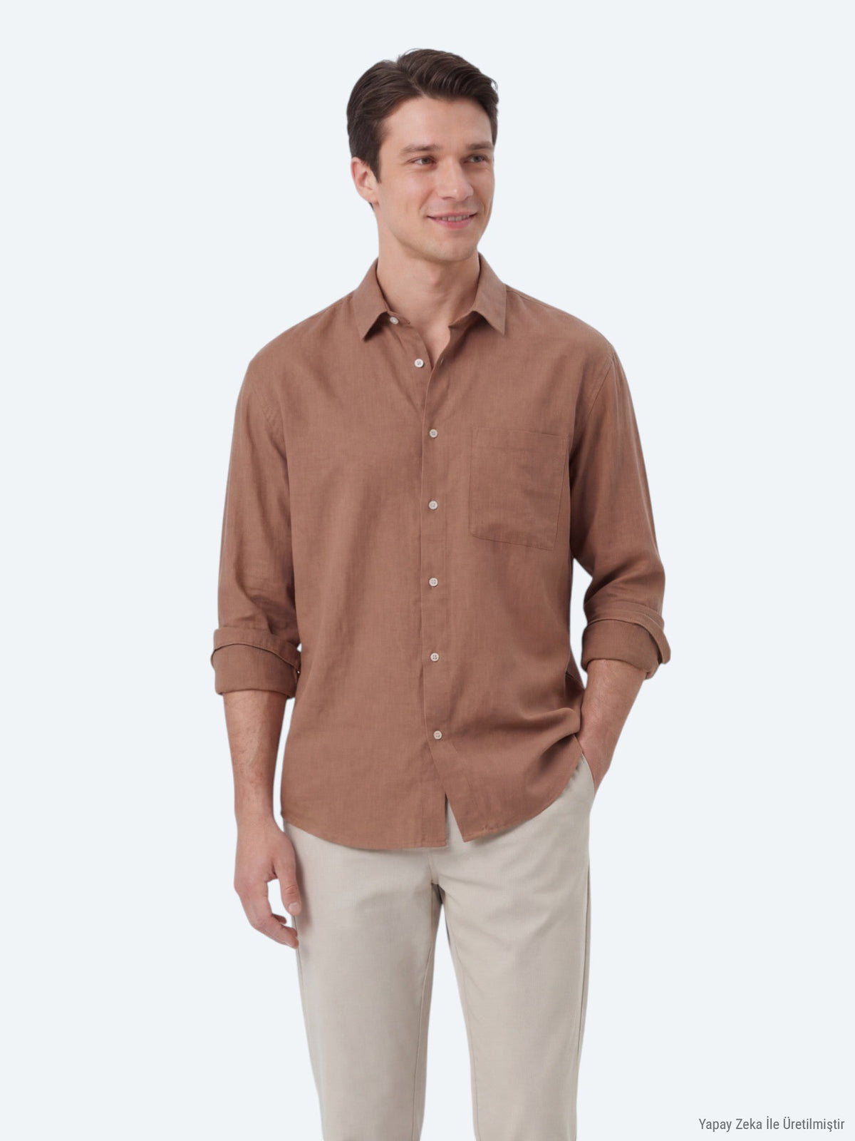 KİP Lachs Oversize Casual Hemd Weaving
