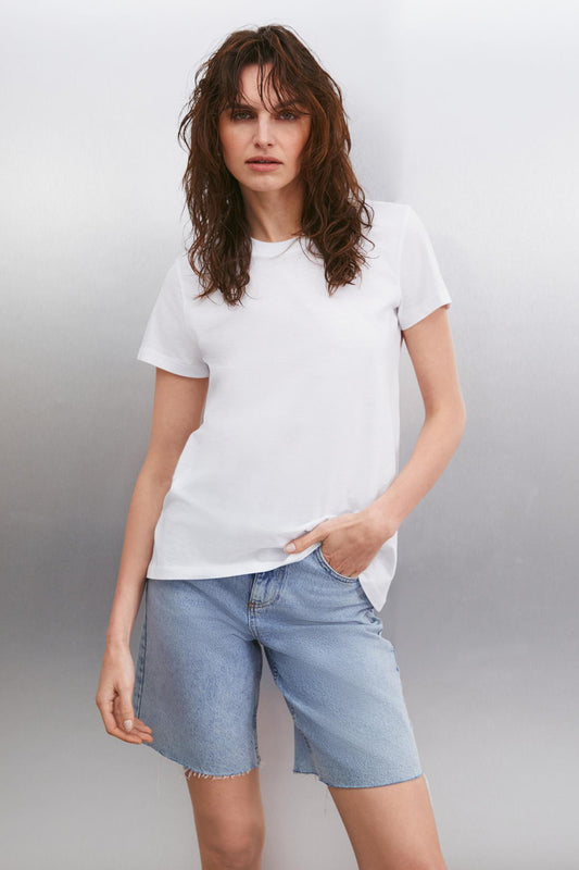 SAMANTHA Damen Bio Basic T-Shirt