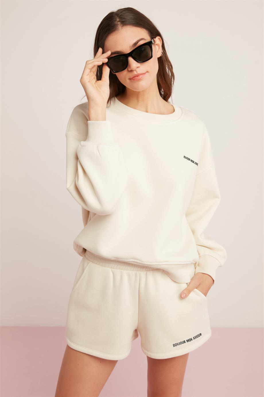 SANDRA Damen Fleece-Sweatshirt