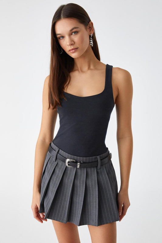 SANUKI Damen Slim-Bluse mit Cut-Outs