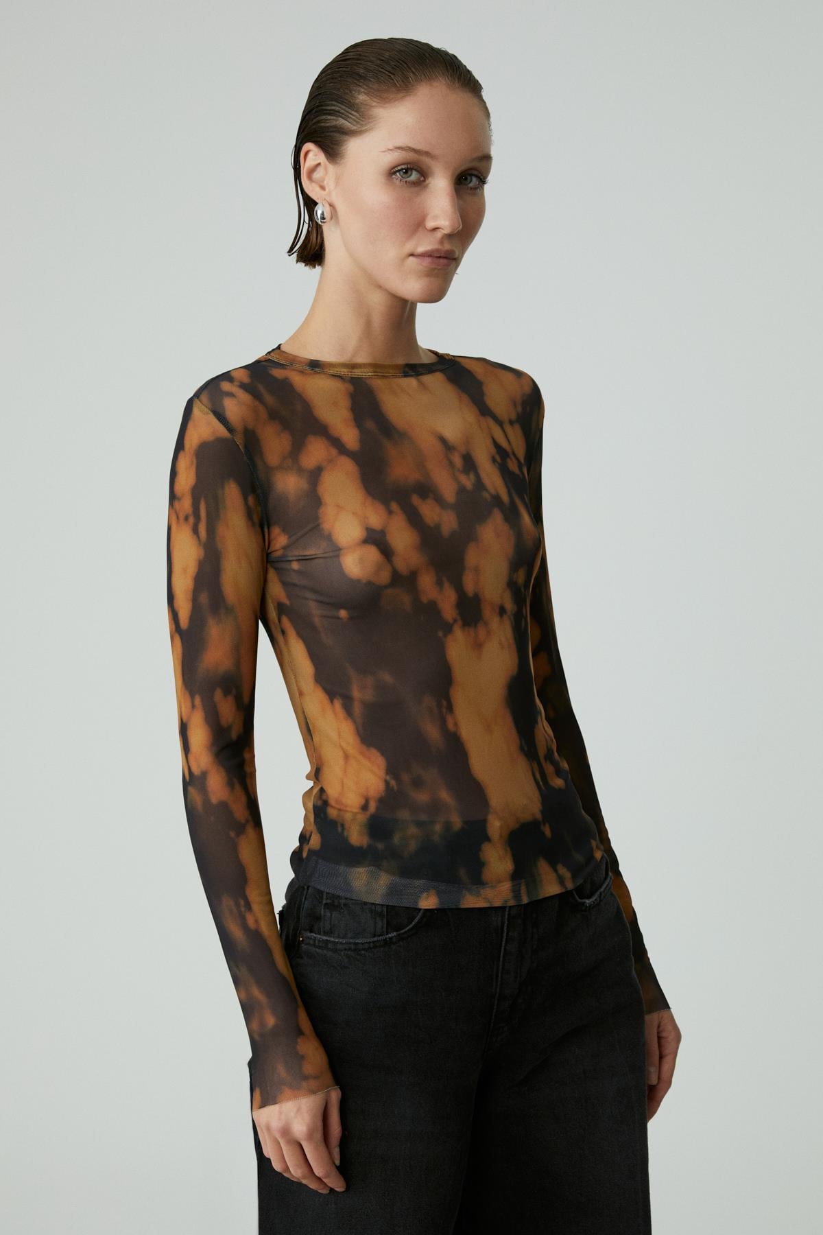 ETHIQUET SARAI Damen Langarm Musterbluse Default Title